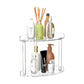 Double Layered Clear Acrylic Corner Storage Rack Desktop Organizer