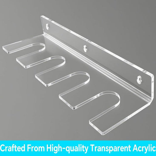 2pcs/Set Wall-Mounted Clear Acrylic Baseball Bat and Baseball Storage Rack Display Stand
