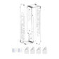 Transparent acrylic curtain tieback holder clips, two clear pieces with screw holes