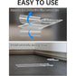 Clear acrylic gasket spacers showing installation on furniture leg bases