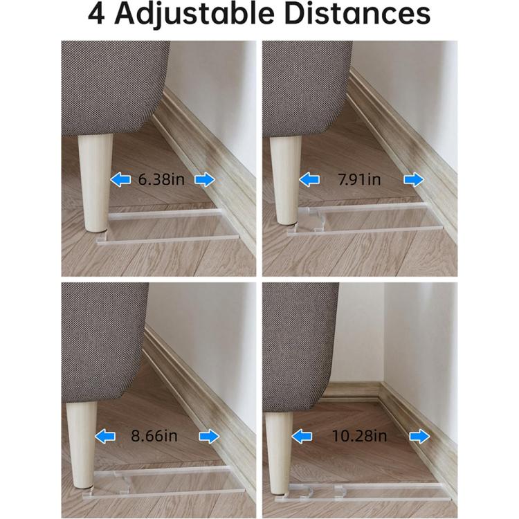 Clear acrylic spacer gaskets with four adjustable height positions