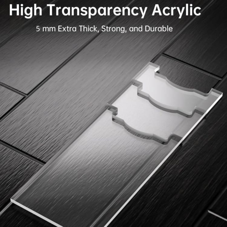 Clear acrylic furniture spacer gaskets with high-transparency ridged design