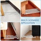 Multiple clear acrylic furniture wall spacers with tooth grips for preventing shifting
