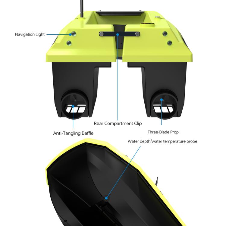 D50E GPS High Speed Smart Remote Control Fishing Bait Boat with Sonar Sensor, EU Plug, US Plug, UK Plug