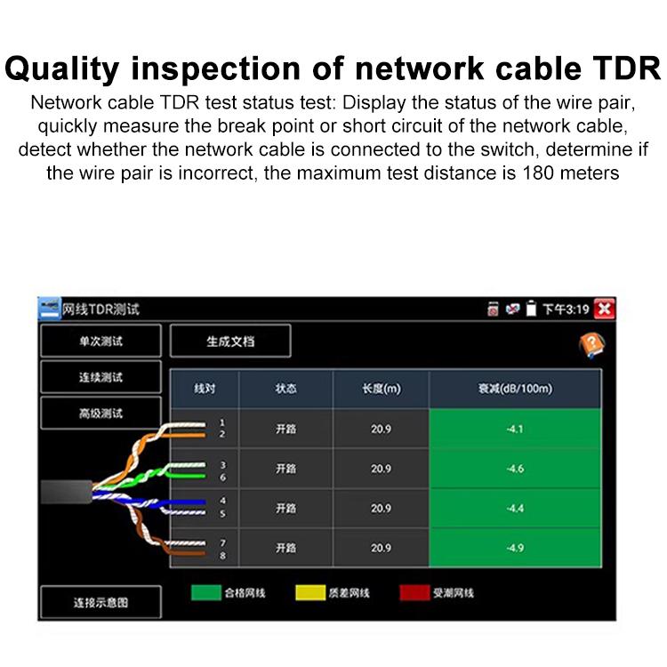 IPC-5200 Plus 4K Network Coaxial Simulation Engineering Video Surveillance Tester, US Plug, EU Plug, UK Plug, AU Plug