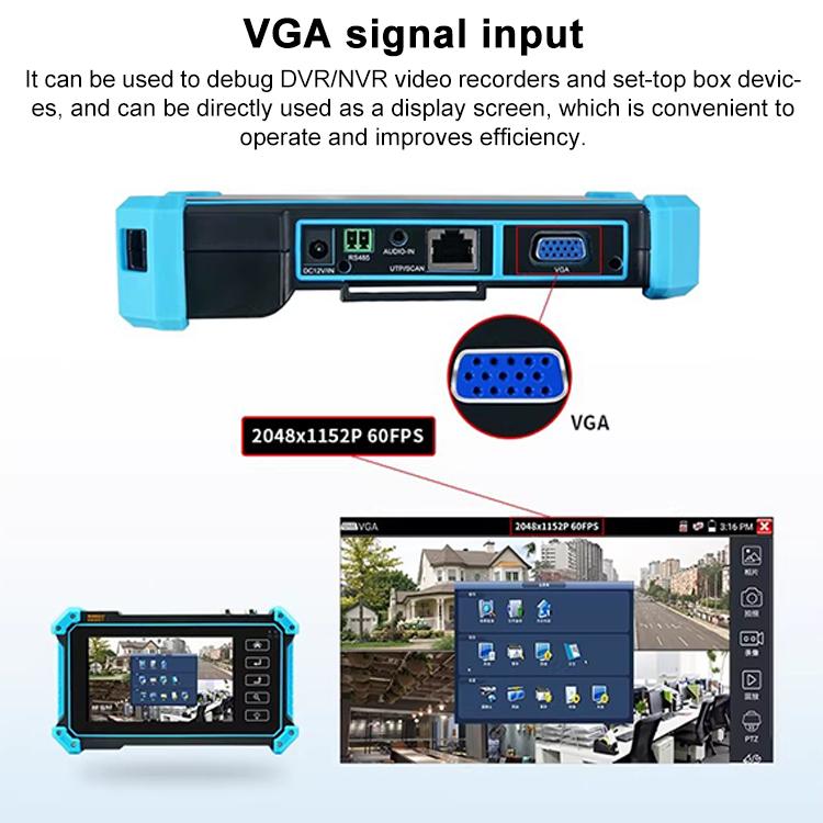 IPC-5200 Plus 4K Network Coaxial Simulation Engineering Video Surveillance Tester, US Plug, EU Plug, UK Plug, AU Plug