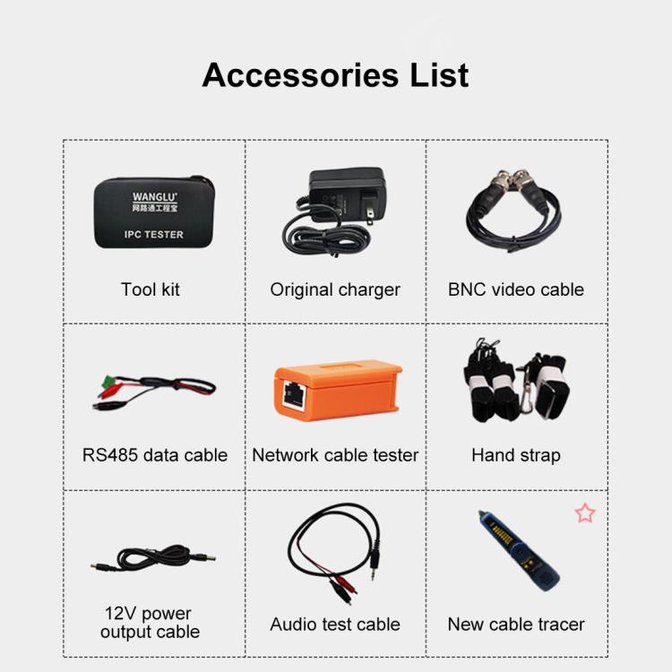 IPC-5100CPlus Network Engineering Treasure Simulated Coaxial Integrated Video Surveillance Tester, US Plug, EU Plug, UK Plug, AU Plug