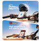 Bike phone holder with sunshade, clear window cradle and side mounting dial