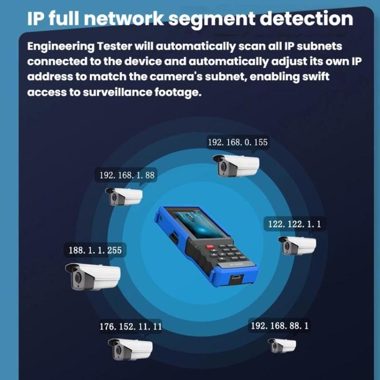 IPC9310Plus 4.5 Inch HD Screen Engineering Tester Network Analog Coaxial Video Surveillance Tester, IPC9310Plus(US Plug)