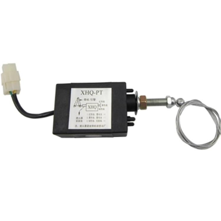 Engine flameout solenoid valve module with side connectors and metal rod