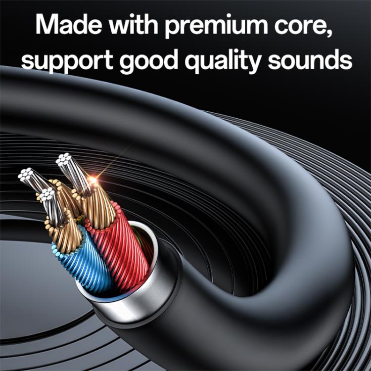 Yesido YAU82 coiled spring cable with inner core wires for Bluetooth AUX audio