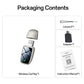 Wireless CarPlay converter kit packaging contents with adapter, lanyard, and instruction manual