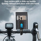 Waterproof cycling phone bag with slide-up buckle closure mounted on bike handlebar