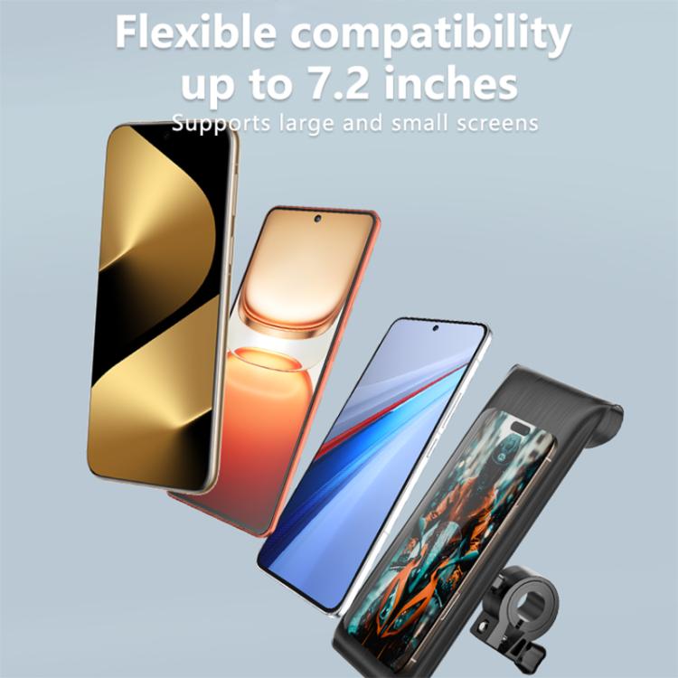 Waterproof phone holder bag with clear window compatible with phones up to 7.2 inches