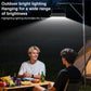 Outdoor LED floodlight with hanging setup for wide-range bright lighting