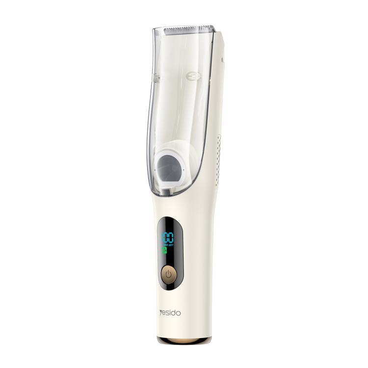 Yesido MG19 baby hair clipper with ceramic blade, white body and control buttons.
