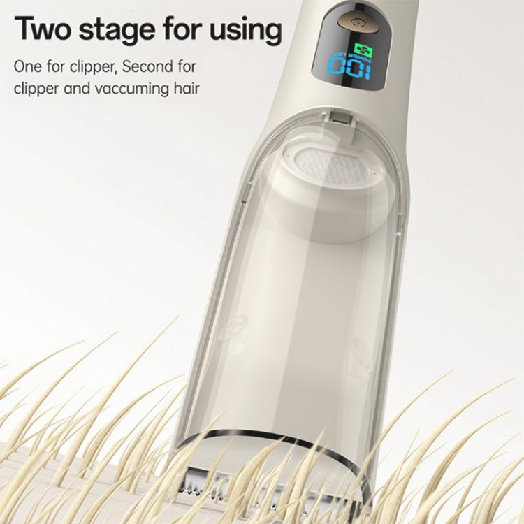 Yesido MG19 two-stage baby hair clipper with transparent vacuum chamber section.