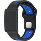 Horizontal Stripes Reverse Buckle Two Color Silicone Watch Band, For Amazfit Helio Strap