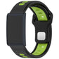 Horizontal Stripes Reverse Buckle Two Color Silicone Watch Band, For Amazfit Helio Strap
