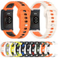 Horizontal Stripes Reverse Buckle Two Color Silicone Watch Band, For Amazfit Helio Strap