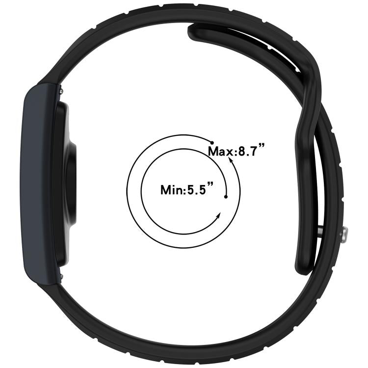 Horizontal Stripes Reverse Buckle Two Color Silicone Watch Band, For Amazfit Helio Strap