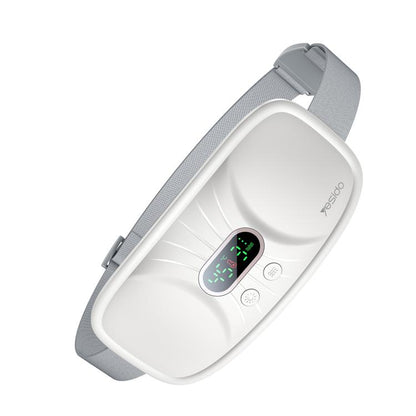 Massage and heating uterus belt with gray straps and white control panel