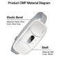 Menstrual heating belt with gray elastic strap and white control pad
