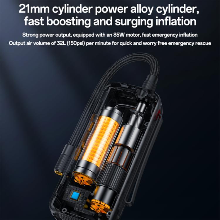 Yesido cordless tire inflator internal motor and cylinder assembly cutaway