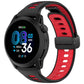 Foldable Magnetic Clasp Two Color Silicone Watch Band, 22mm