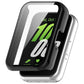 xDfind glossy black watch protective case with screen protector fitted on a watch