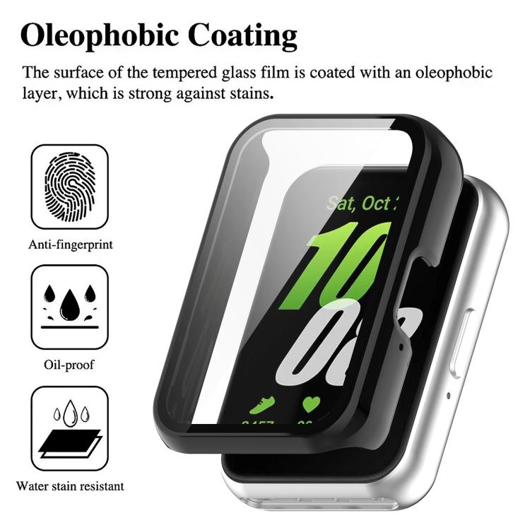 Black watch protective case with tempered glass cover and oleophobic coating