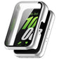 Matte silver watch protective case with tempered glass screen cover