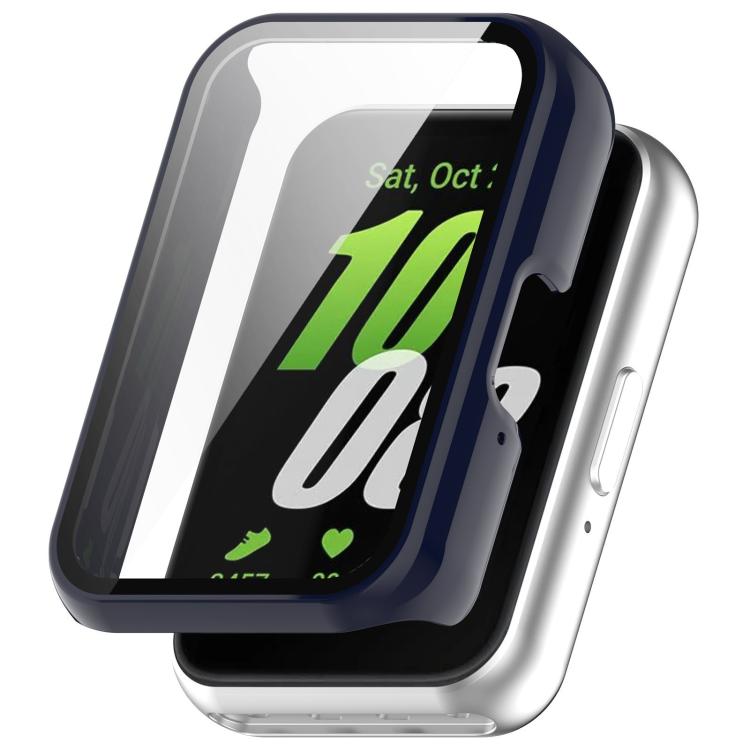 xDfind dark navy watch protective case with screen protector fitted on a watch