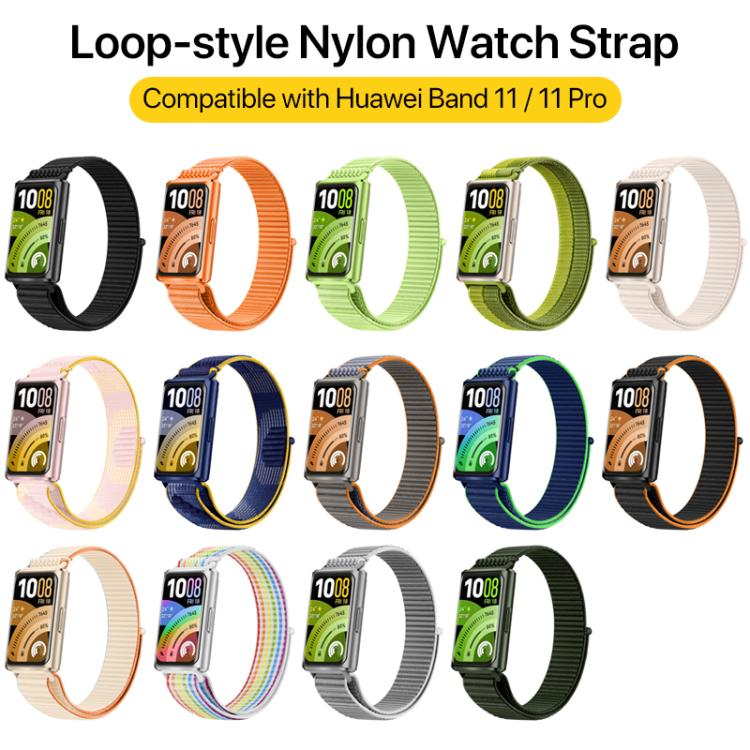 xDfind Nylon Loop Hook and Loop Fastener Watch Band, For Huawei Band 11 Pro / 11