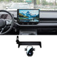 Car dashboard phone holder mount with extension arm, black adjustable cradle