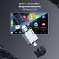 USB-A and USB-C / Type-C Dual Ports Wired to Wireless CarPlay / Android Auto Car Adapter