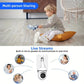 White bulb-style WiFi surveillance camera with built-in mic speaker for live streams