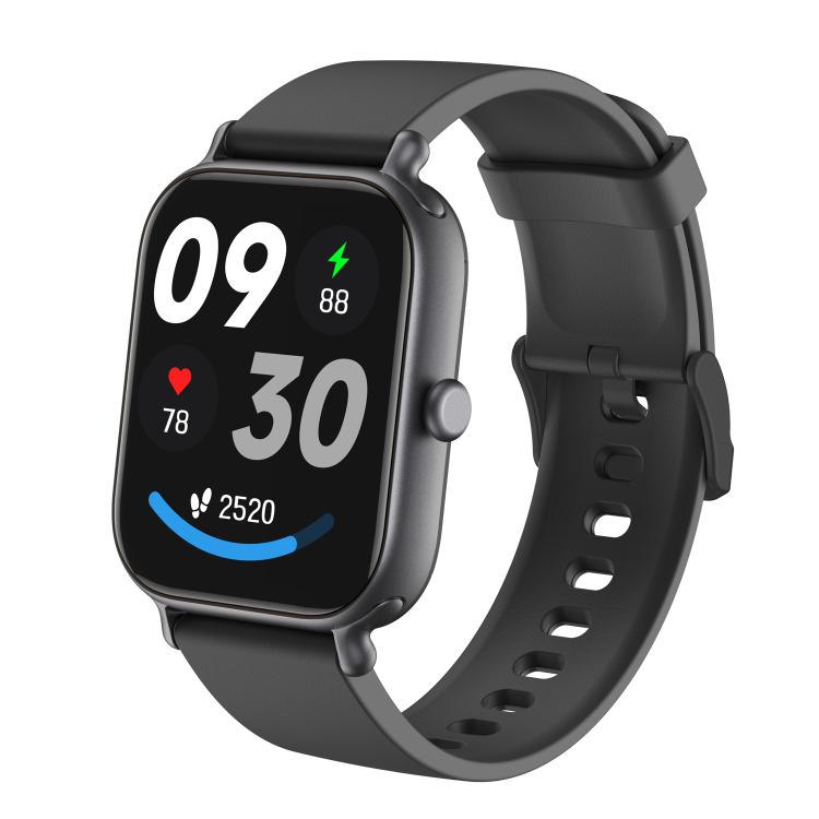 CX3 smartwatch with black strap, metal case, and health display