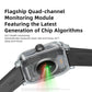 GS12 smartwatch rear with optical health sensors and dark band