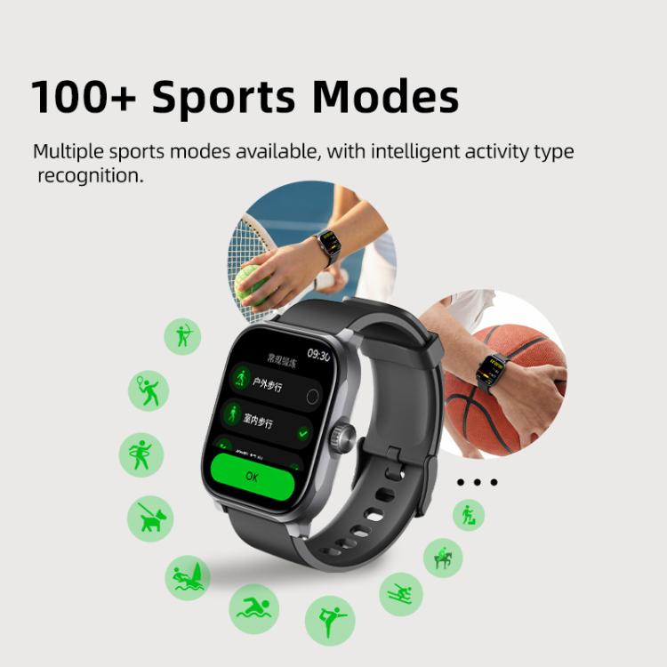 GS12 smartwatch displaying sports modes, with activity icons around the watch