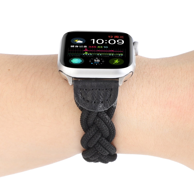 Elastic Woven Watchband For Apple Watch Series 6 & SE & 5 & 4 40mm / 3 & 2 & 1 38mm, 120mm, 130mm, 150mm, 160mm