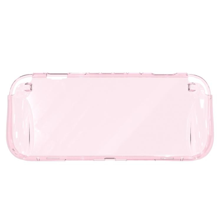 Transparent pink TPU protective case for Nintendo Switch 2 handheld console