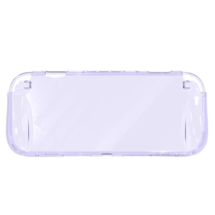 Transparent purple TPU protective case for Nintendo Switch 2 handheld console