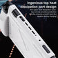 White Nintendo Switch 2 protective case with heat-dissipation port openings on back