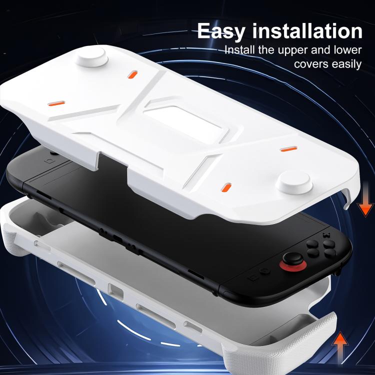 White protective case for Nintendo Switch 2 shown closed over the console