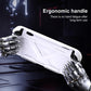 White protective case for Nintendo Switch 2 held by the textured ergonomic handle