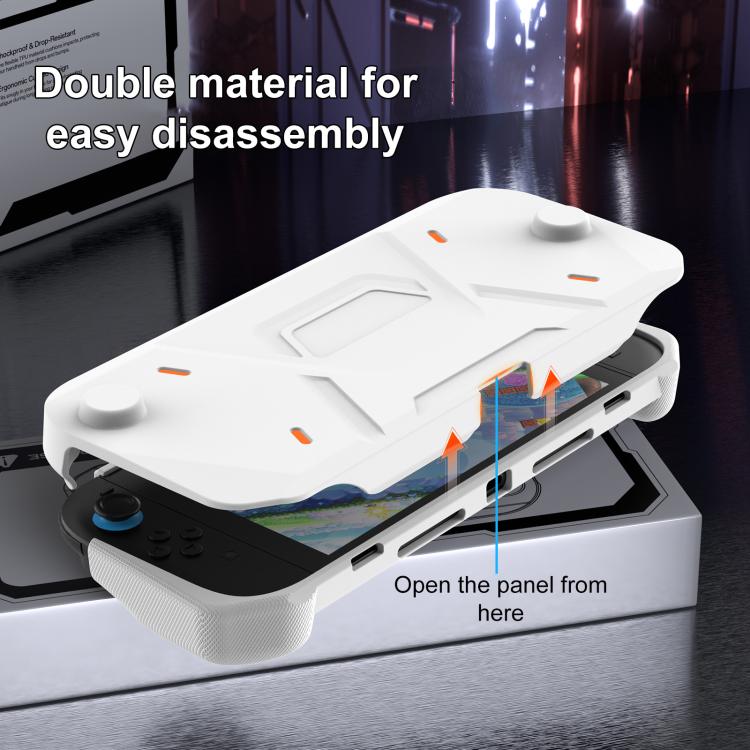 White protective case for Nintendo Switch 2 with panel opening for access
