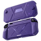 Mecha-style protective case for Nintendo Switch 2, purple TPU shell with PC front frame