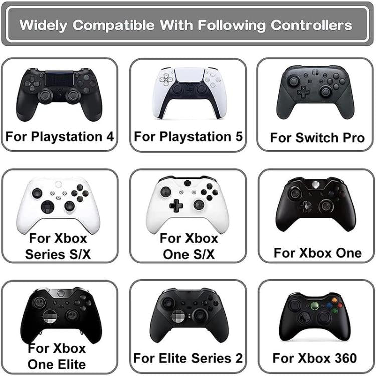 Controller compatibility icons with sponge aiming ring shapes