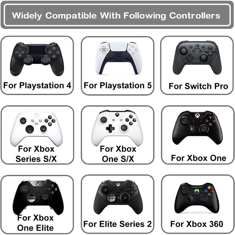 Aiming precision rings displayed with multiple compatible game controller styles